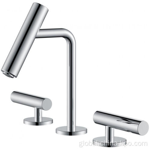 sink tap Chrome Double Handle Bathroom Basin Faucets Washbasin Mixer Factory